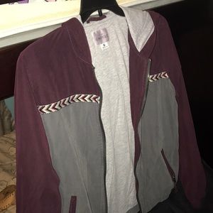 A jacket with a hoodie
